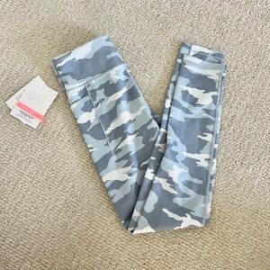 NWT Sz L/12 Athleta Girl Blue Grey Camo Leggings Tights